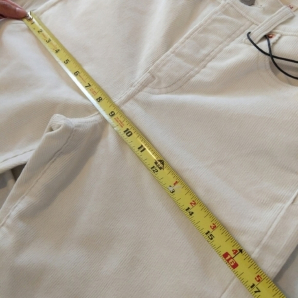 Levi's Wedgie Fit Straight Leg Corduroy Cord High Rise Waisted Jean Pants Tofu - Picture 8 of 11